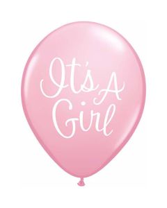 It's A Girl Classy Script - 28cm (11 Inch) Latex Balloon (37546Q)