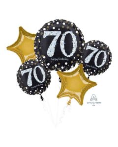 70th Birthday Sparkling Balloon Bouquet (3787801AM)