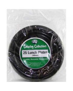 Lunch Plate - Black - 180mm Pack 25 (381158A)