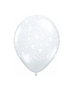 Flowers A Round - Diamond Clear - 16 Inch Latex Balloon (39241Q)