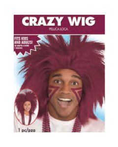 Burgundy Wig - Crazy Wig Style (395943.922AM)