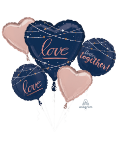 Navy Wedding Love Balloon Bouquet (3971901AM)