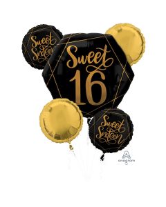 Elegant Sweet Sixteen (16th) Balloon Bouquet (3974301AM)