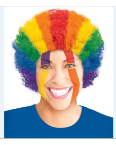 Clown Wig Rainbow - Curly Afro Wig (399727.56AM)