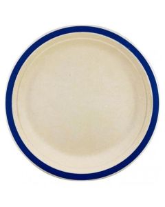 Sugarcane Lunch Plates 180mm Royal Blue - 10 Pack - (400116A)