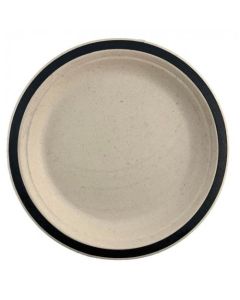 Sugarcane Lunch Plates 230mm Black - 10 Pack - (400218A)