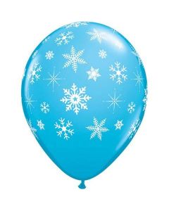 Snowflake & Sparkles - Robin's Egg - 28cm (11 Inch) Latex Balloon (40573Q)