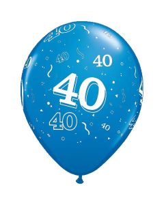 40-A-Round Sapphire Blue Pearl - 28cm (11 Inch) Latex Balloon (40-04)