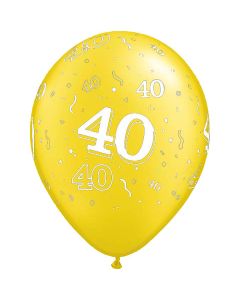 40-A-Round Lemon Chiffon Pearl - 28cm (11 Inch) Latex Balloon (40-09)