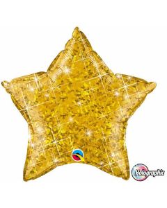 Star 20 Inch Foil Balloon - Holograph - Gold (41271Q)
