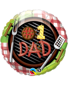 #1 Dad Grill - 18 Inch Foil Balloon (41821Q)