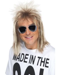 Ash Blonde 1980's Mullet Wig (SM42021)