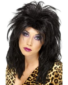 1980's Pop Star Wig - Black (SM42027)