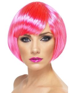 Short Bob with Fringe - Neon Pink (SM42051)