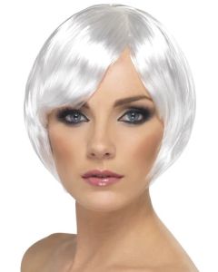 Short Bob with Fringe Wig - White (SM42056)