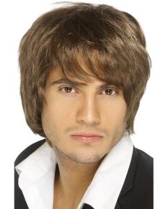 Boy Band Wig - Brown (SM42069)