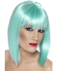 Blunt Glam Wig - Neon Aqua (SM42137)