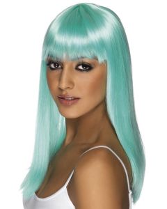 Long Straight Glamoura Wig - Neon Aqua (SM42157)