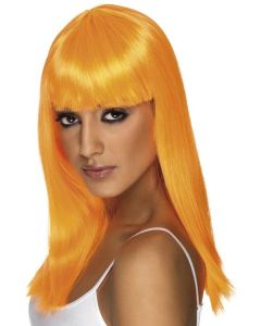 Glamourama Long Straight Wig - Neon Orange (SM42160)