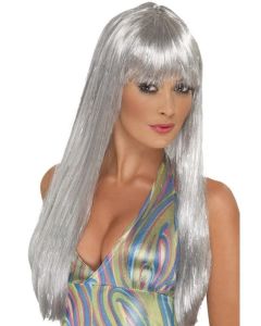 Glitter Disco Wig - Silver (SM42166)