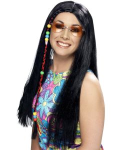 Hippy Party Wig - Black (SM42183)