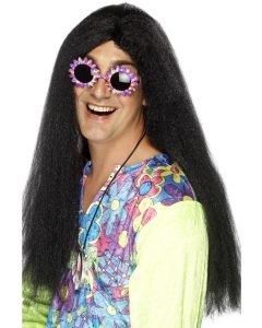 Hippy Wig - Black - Long No Fringe (SM42185)