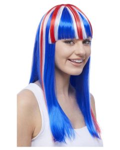 Glamourama Long Straight Wig - Union Jack (SM42344)