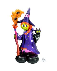 Scary Witch & Cat AirLoonz Foil Balloon (4241811AM)