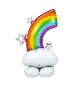 Rainbow and Clouds - AirLoonz Foil Balloon (4246211AM)