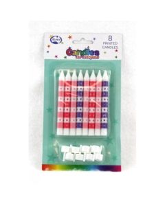 Dots - Pinks - Candle(Pack of 8) inc Holders (431174A)