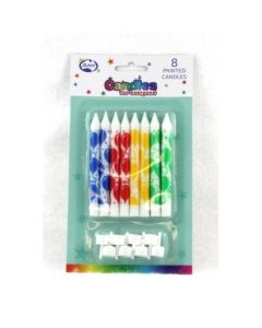 Dots - Balloons - Candle(Pack of 8) inc Holders (431176A)