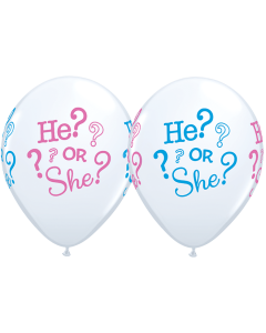 He? or She? - 28cm (11 Inch) Latex Balloon (43431Q)