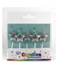 Silver Glitter - Candle Set (442544A)