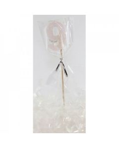 Pearl Glitter Long Stick Candle # 9 (447309A)
