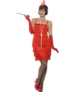 1920's Short Red Flapper Adult Costume (SM45499)