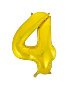 4 Gold Number - 86cm (34') Foil Balloon (4GoldA)