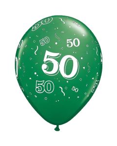 50-A-Round Green - 28cm (11 Inch) Latex Balloon (50-06)