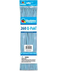 260Q Bag 50 - Pale Blue - Latex Balloons (54651Q)