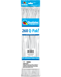 260Q Bag 50 - White - Latex Balloons (54653Q)