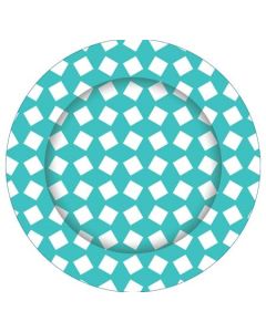 Ocean Turquoise Printed - Plates (E3535)