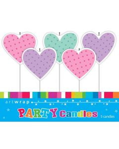 Hearts Candles - Pack 5 (E3601)