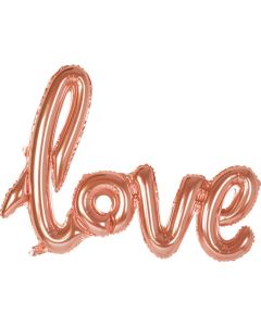 Love Script - Rose Gold - 59cm Foil Balloon (E4131 )