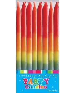 Rainbow Candles Pack 16 (E4180)