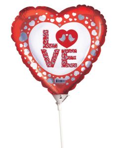 Heart Love - 22cm Foil Balloon (E5732 )