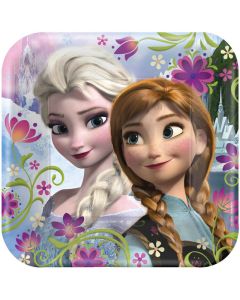 Frozen Square Dinner Paper Plates (Pack of 8) (551416AM)