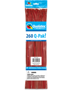 260Q Bag 50 - Ruby Red - Latex Balloons (55160Q)