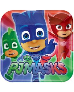 PJ Masks - Square Plates 23cm - 8 Pack (551741AM)