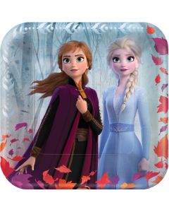 Frozen 2 Dinner Plates 23cm Square Metallic (Pack of 8) (552087AM)