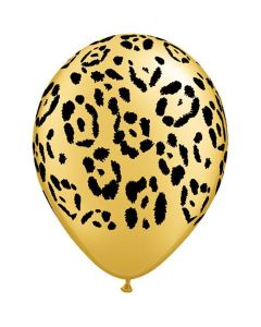 Leopard Spots - Black on Gold - 28cm (11 Inch) Latex Balloon (55478Q)