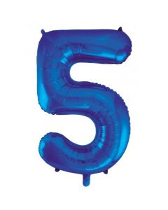 5 Saphire Blue Number - 86cm (34') Foil Balloon (5BlueA)